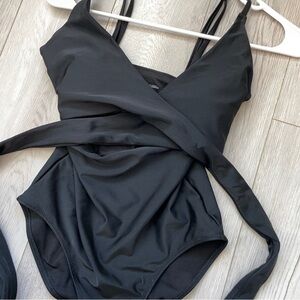 Aerie Black Wrap Swimsuit